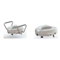 Alza WC Marlin Ergonomico 12,5 cm Bianco con Braccioli Grigi