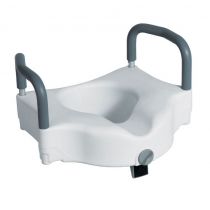 Rialzo WC con Maniglie e Fissaggio a Vite, Altezza 10 cm, 130 kg
