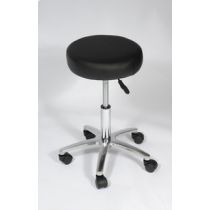 Identites Comfort Premium sgabello regolabile con seduta in poliuretano nero e base in alluminio