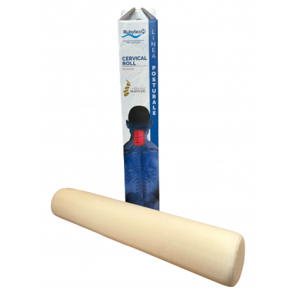 Cuscino Cervicale McKenzie Bianco, Cotone Lavabile 49x9 cm