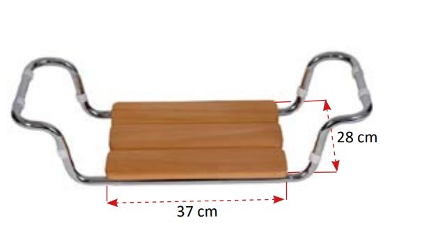 scheda dimensioni sedile per vasca da bagno in acciaio cromato