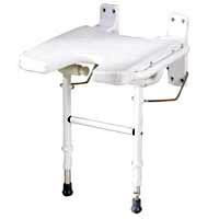 Sedile da Parete per Doccia con Gambe Regolabili in Alluminio