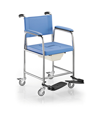 Surace 232 Poltroncina con WC per Disabili e Anziani con Freni e Ruote 8 cm