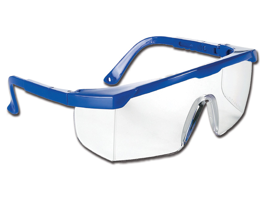 Gima Sandiego occhiali protettivi antigraffio blu regolabili con protezione laterale e ottica