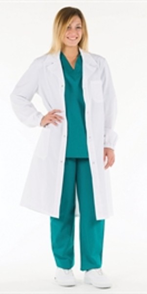 Gima camice unisex professionale in 100% cotone bianco con automatici e marchio CE