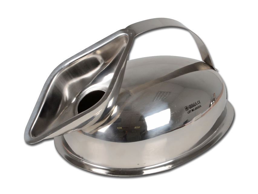 Gima urinale femminile in acciaio inox AISI 304 capacità 1,2 litri autoclavabile a 121°C