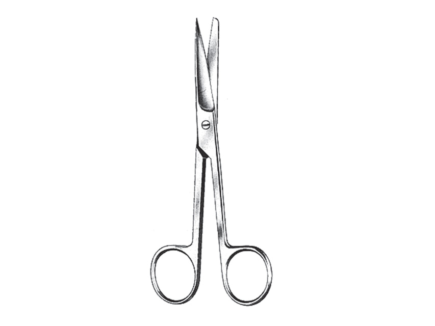 Gima forbici chirurgiche rette con punte alterne in acciaio inox da 11,5 cm