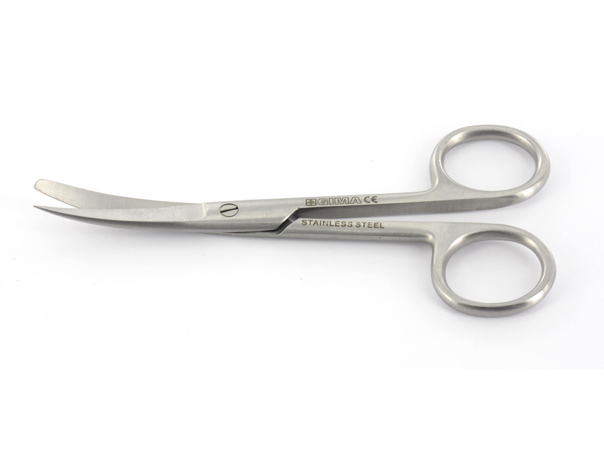 Gima forbici curve con punte alterne in acciaio inox da 11,5 cm per uso chirurgico