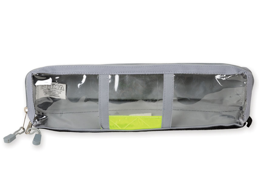 Gima borsetta E6 con velcro per attacco a borse colore grigio in tessuto 38 x 10 x 5 cm
