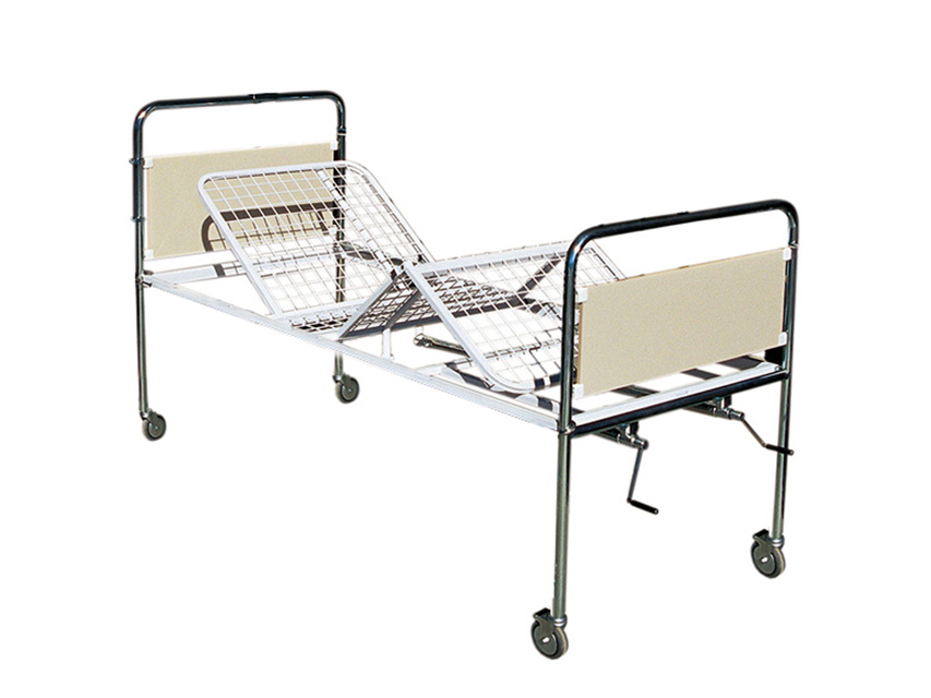 Gima letto con schienale e pedana regolabili in acciaio verniciato e MDF con ruote e freni 200x85 cm