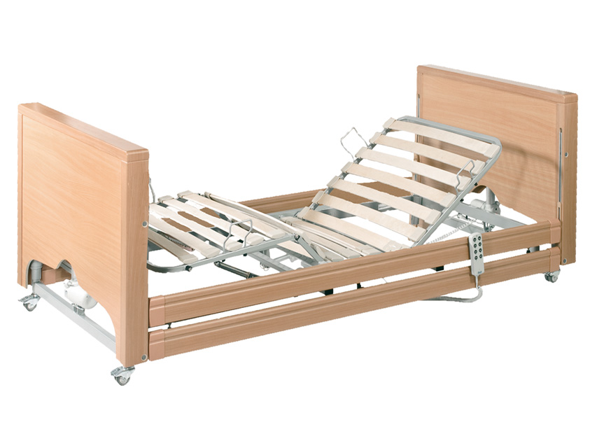 Gima letto a quattro sezioni con altezza regolabile elettricamente da 23 a 63 cm in acciaio e legno
