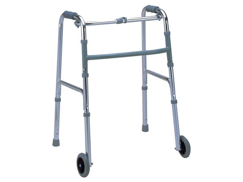 Deambulatore in Alluminio Leggero con Ruote Regolabile 79-97 cm