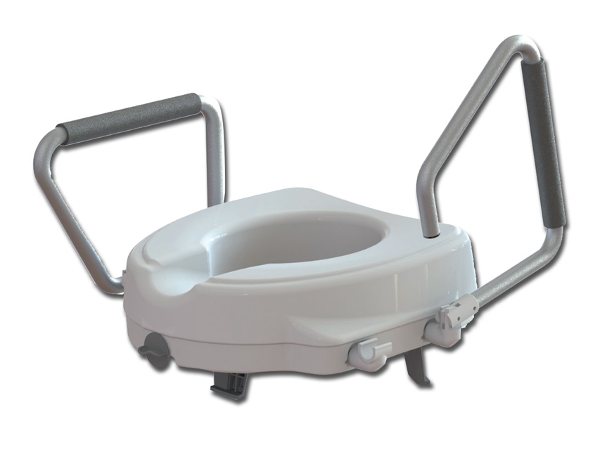 Rialzo WC con Braccioli Reclinabili - 12,5 cm - 50x45 cm