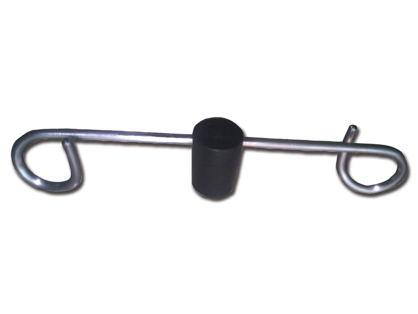 Gima supporto per flebo in acciaio inox 304 con due ganci in acciaio inox