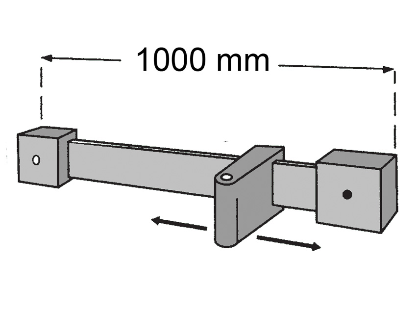 Gima connettore e barra per collegamento lampade 1000 mm in metallo per parete rotaia o tavolo