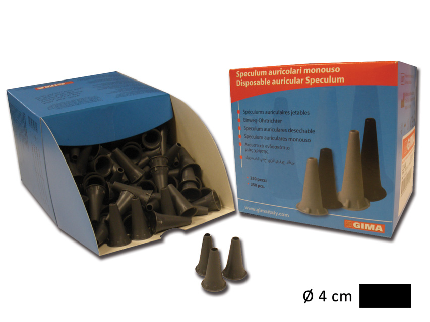 Gima speculum auricolare monouso per otoscopi mini Ø 4 mm latex free confezione da 100 pezzi