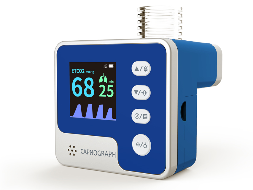 Gima Capno Cube capnografo per adulti e pediatrico con schermo LCD a colori 1,3' autonomia 4 ore