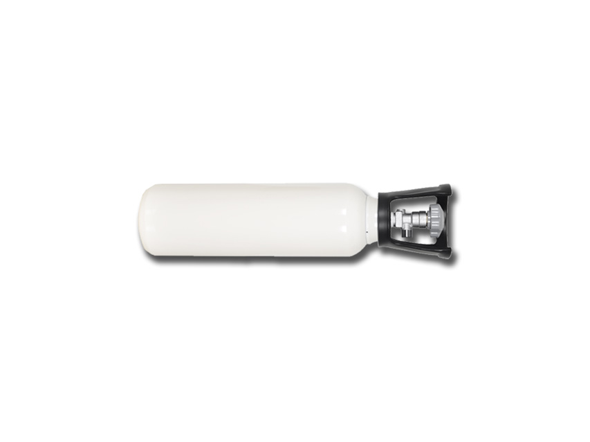 Gima bombola di ossigeno da 5 litri con valvola conforme UNI diametro 140 x 550 mm per uso generico