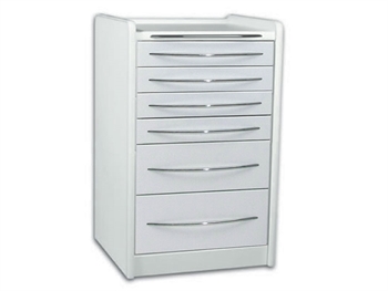 Gima Cassettiera da lavoro con sette scomparti in bianco e materiale plastico laminato impermeabile
