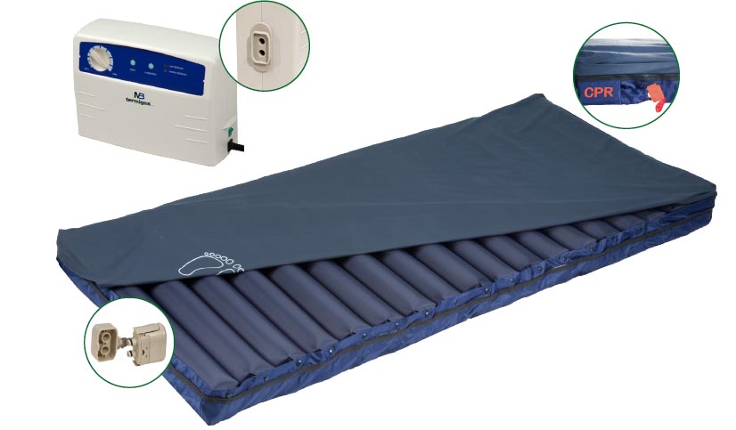 Super Air - Sistema Antidecubito con Compressore Regolabile e Materasso Intercambiabile
