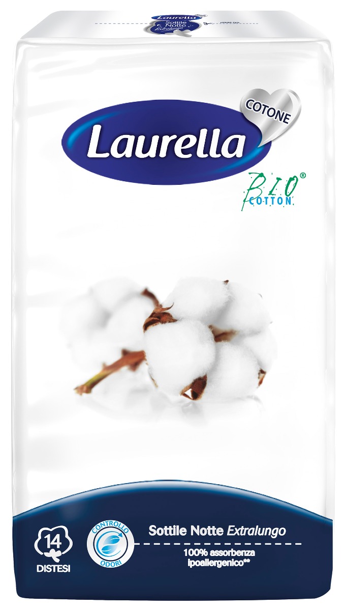 Assorbente In Cotone Sottile Notte Extralungo Laurella