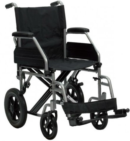 Carrozzina Basic Transito Doppia Crociera - Acciaio Grigio - 120 kg