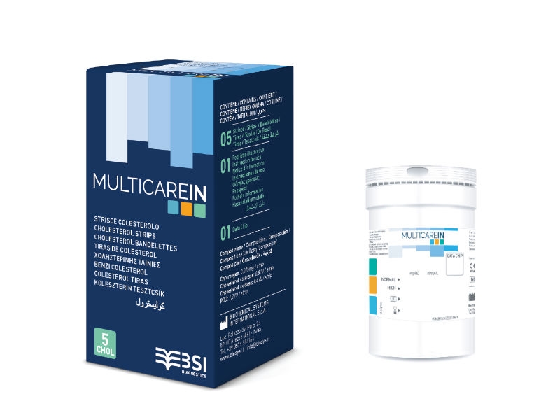 Nuovo Multicare In - Strisce Misurazione Glucosio, Colesterolo, Trigliceridi