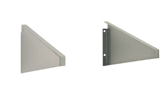 Coppia Mensole per Lavabo Rettangolare Accaio Inox Satinato