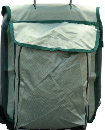 Ardea CS930 borsa posteriore per carrozzina elettrica Virgo in tessuto verde per oggetti personali