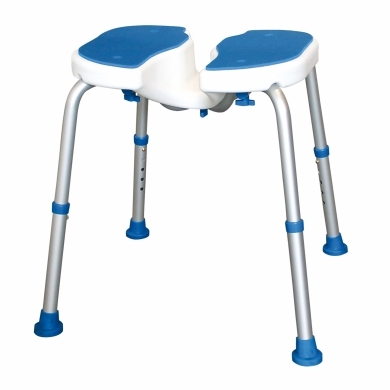 Sgabello Doccia Regolabile in Alluminio con Seduta Ergonomica