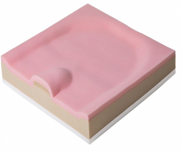 Cuscino Antidecubito in Schiuma Viscoelastica con Base Antiscivolo