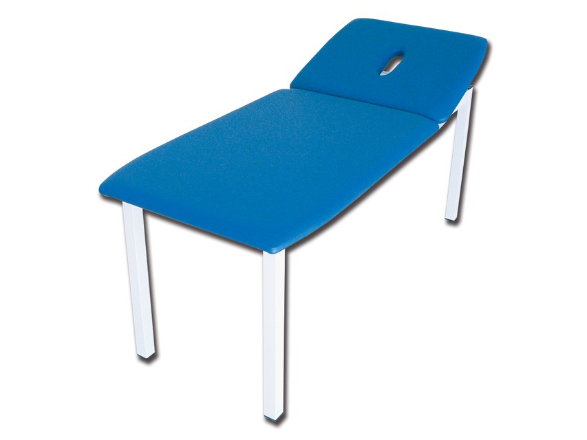 Gima Lettino per visita e trattamenti con schienale regolabile blu in metallo e similpelle 80x193 cm