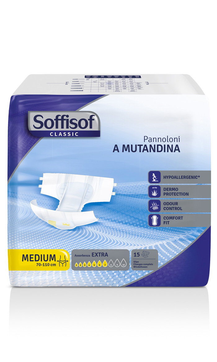 Pannoloni A Mutandina Con Adesivi Soffisof Classic Extra