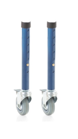 Mopedia coppia di gambe posteriori con ruota e freno per deambulatore RP748 in metallo