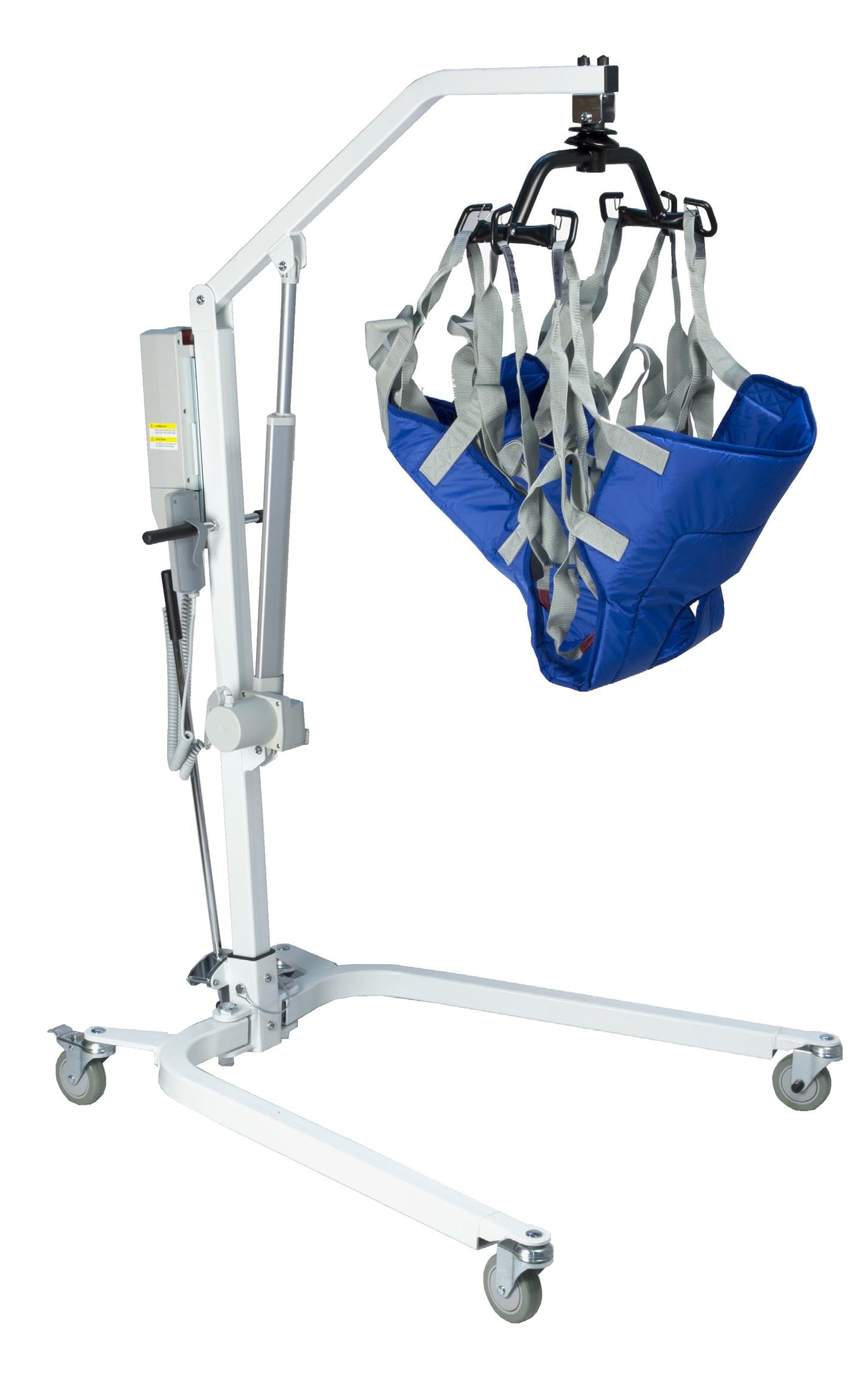 Sollevatore Elettrico Regolabile 180 kg con Imbracatura e Ruote