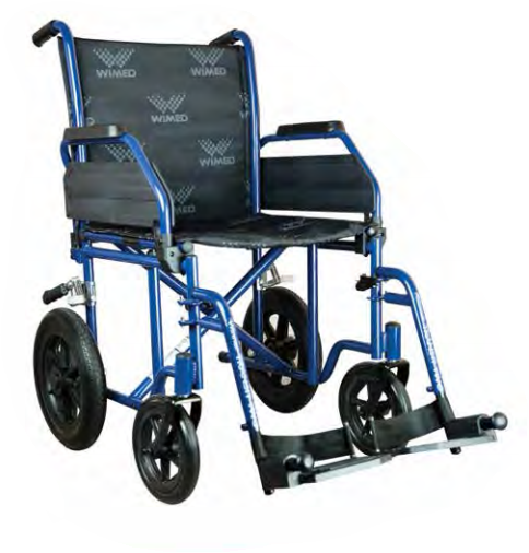 Wimed - Winner Two Transit Carrozzina Pieghevole Blu in Acciaio